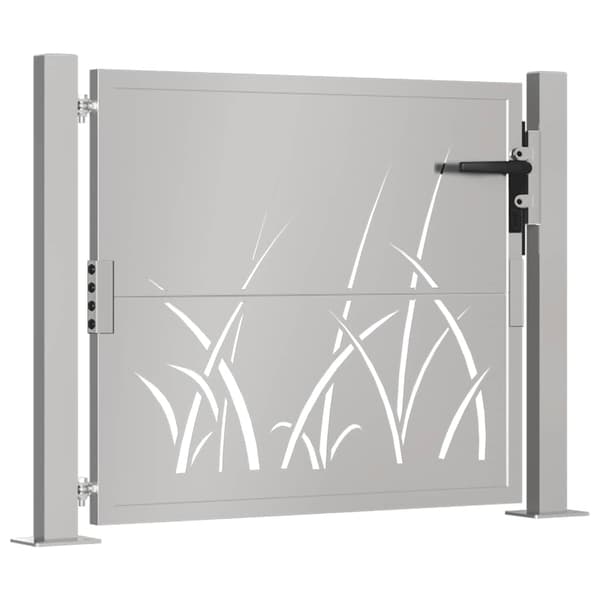 Trädgårdsgrind 100x75 cm cortenstål gräsdesign