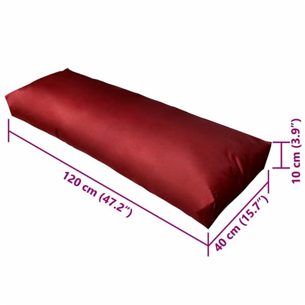 Ryggdyna 120x40x10 cm vinröd