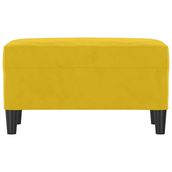 Bänk gul 70x35x41 cm sammet