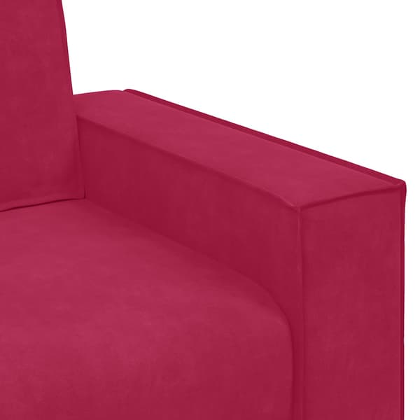 2-sitssoffa vinröd 180x78x84 cm sammet