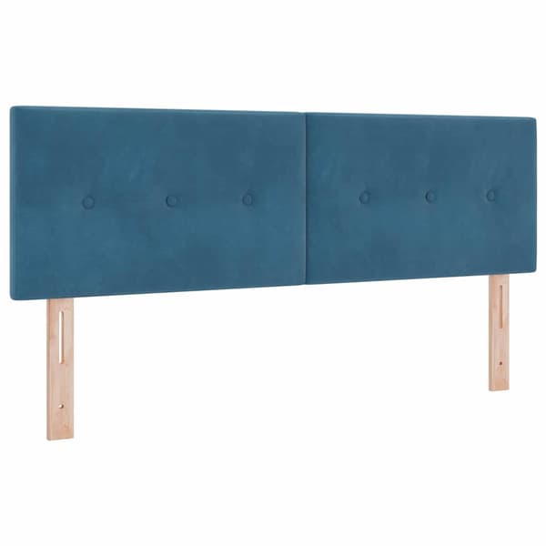 Huvudgavel Mörkblå 144 cm Sammet