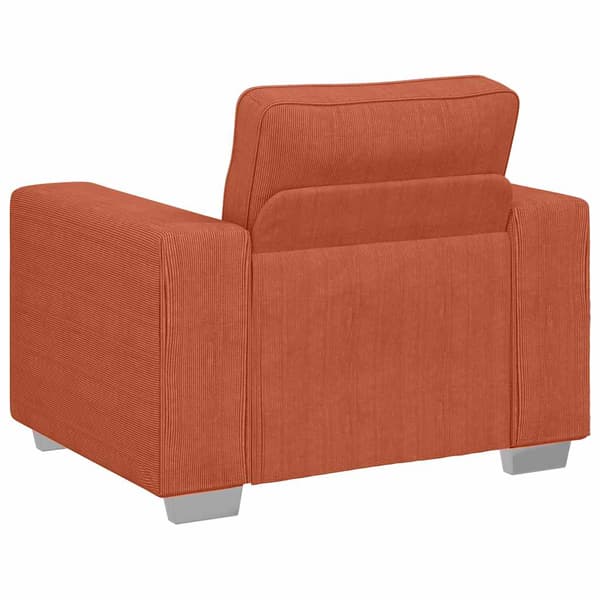 Soffstol röd orange 100x77x82 cm manchestertyg