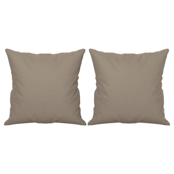 2-sitssoffa med prydnadskuddar taupe 140 cm mikrofibertyg