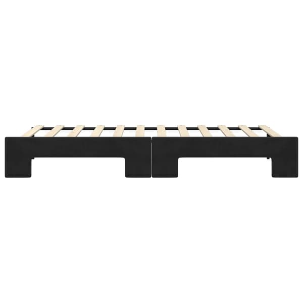 Dagbädd utdragbar svart 90x200 cm sammet