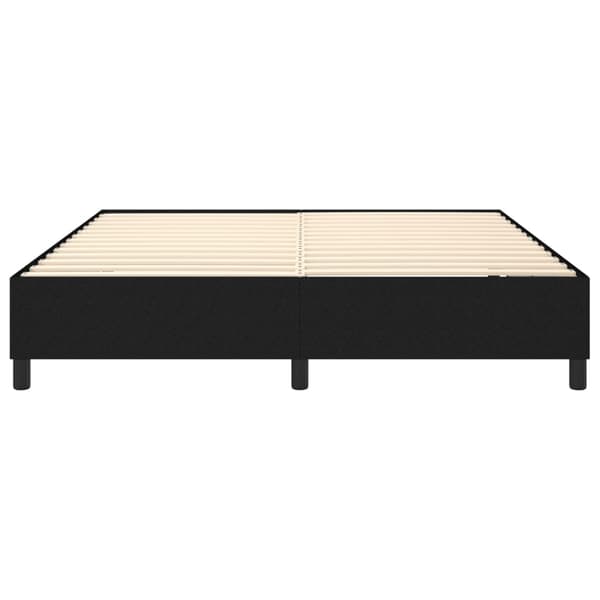 Boxspring-sängram svart 180x200 cm tyg