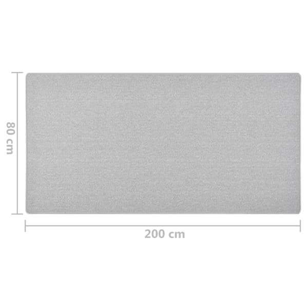 Gångmatta ljusgrå 80x200 cm