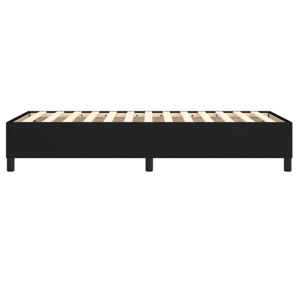 Boxspring-sängram svart 90x200 cm tyg
