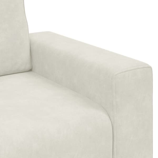 Soffstol gräddvit 100x77x82 cm sammet