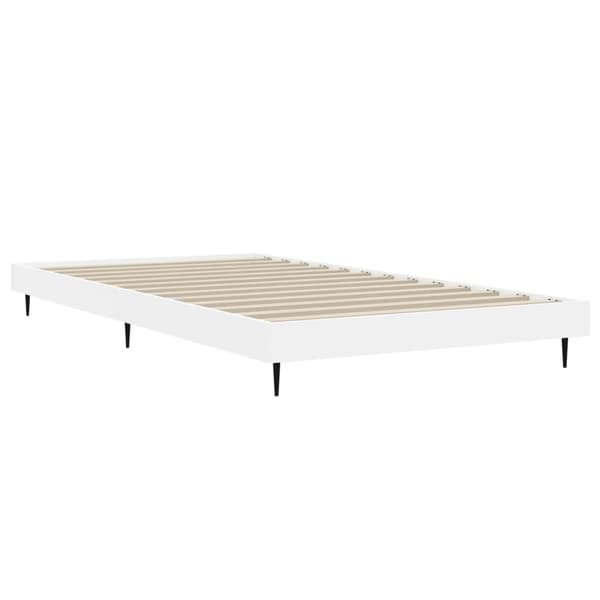 Sängram vit 90x200 cm konstruerat trä