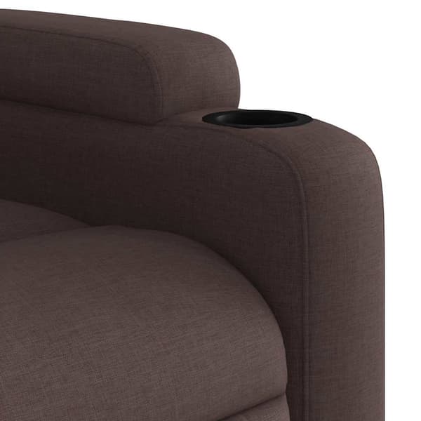 Reclinerfåtölj mörkbrun tyg