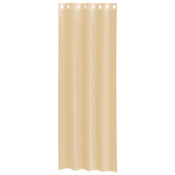 Voile gardiner med genomföringar 2 st sand