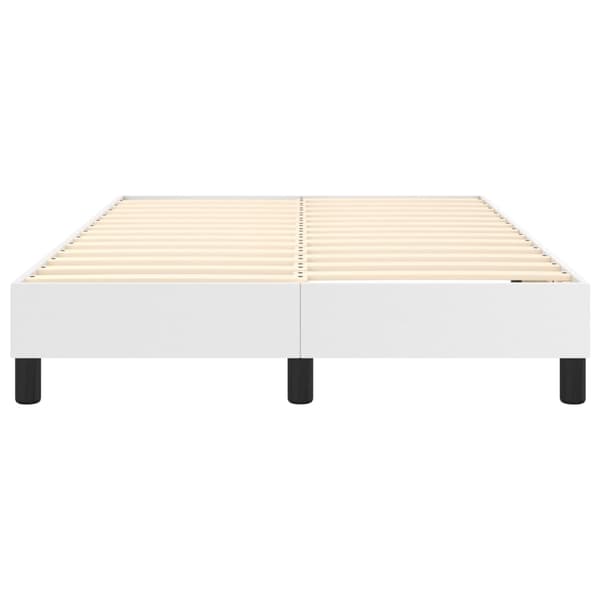 Boxspring-sängram vit 120x200 cm konstläder