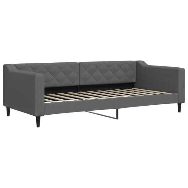 Dagbädd utdragbar mörkgrå 90x200 cm tyg