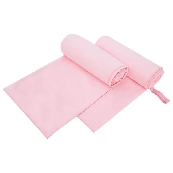 Sporthanddukar 2 st Rosa 200 x 100 cm