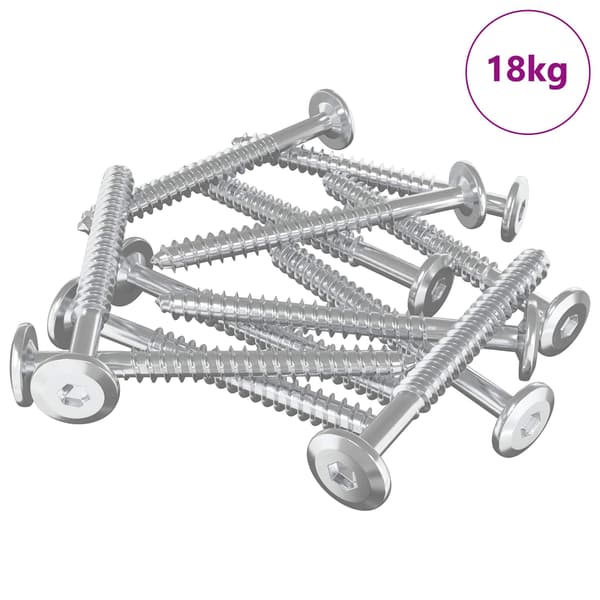 Träskruvar 1350 pcs Silver Stål