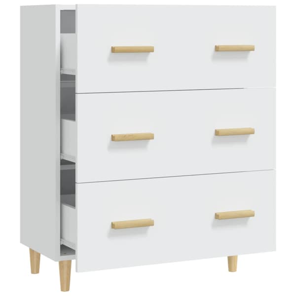 Skänk vit 70x34x90 cm konstruerat trä