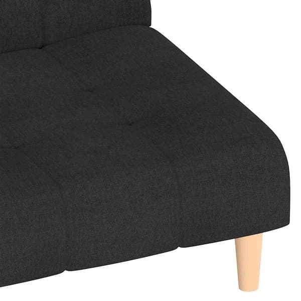 Bäddsoffa 2-sits svart tyg