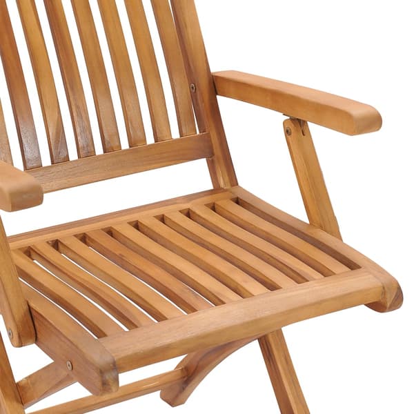 Hopfällbara trädgårdsstolar 2 st massiv teak