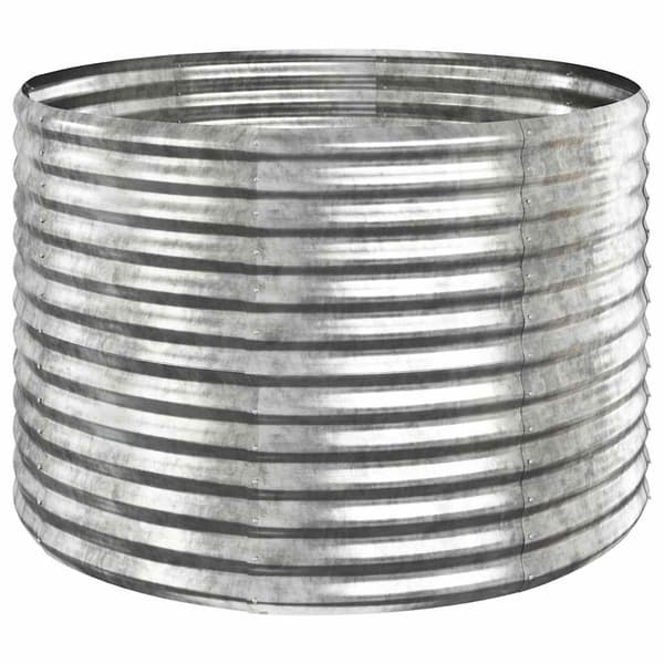 Odlingslåda galvaniserat stål 100x100x68 cm silver