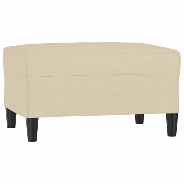 Fotpall gräddvit 70x55x41 cm tyg