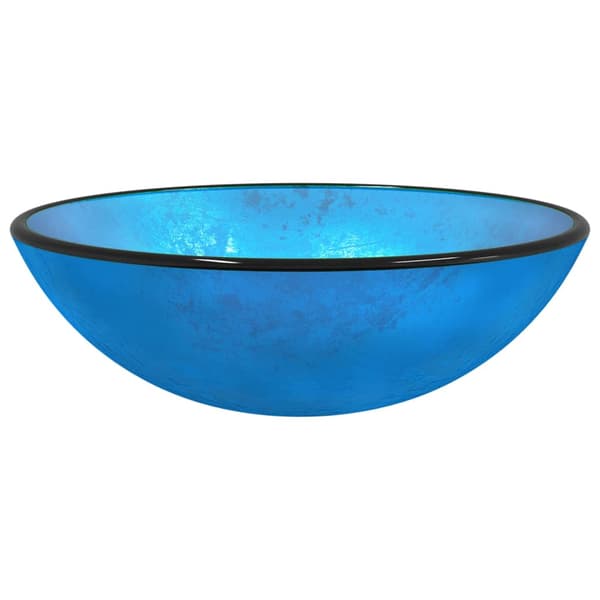 Handfat härdat glas 42x14 cm blå
