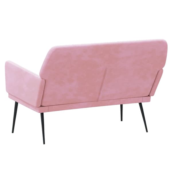 Bänk rosa 108x79x79 cm sammet