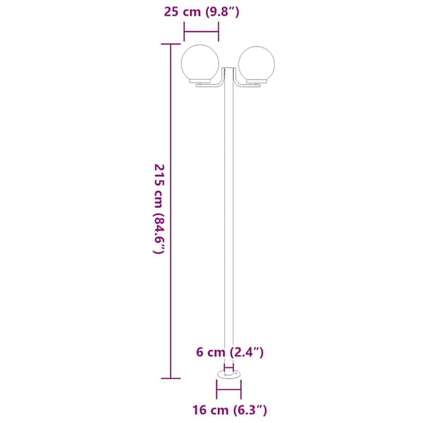 Utomhusgolvlampor 3 st silver 215 cm rostfritt stål