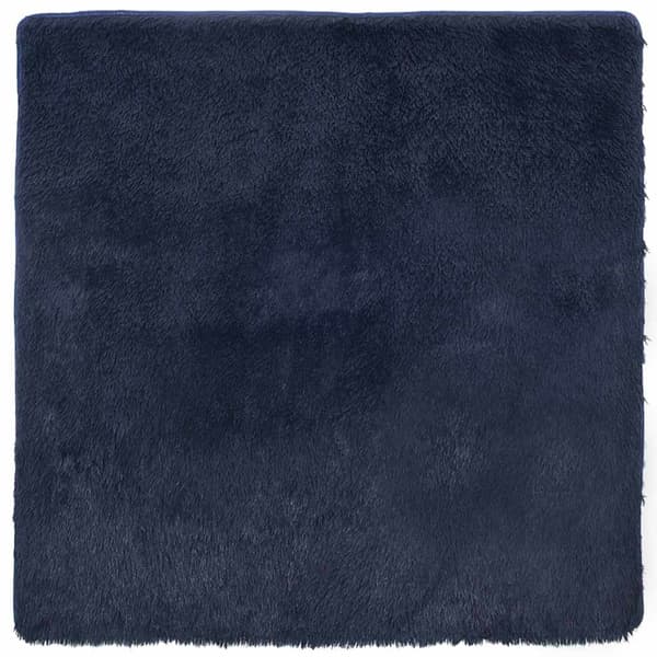 Ryamatta med lång lugg NAVARRA marinblå 200x200 cm polyester