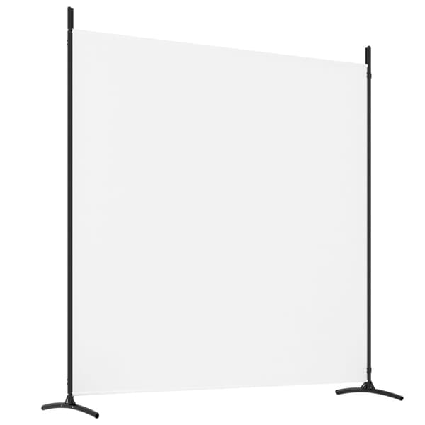 Rumsavdelare 4 paneler vit 698x180 cm tyg