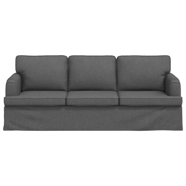 Soffa Mörkgrå 201 x 80 x 85 cm tyg
