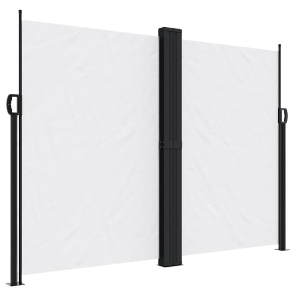Infällbar sidomarkis vit 180x1000 cm