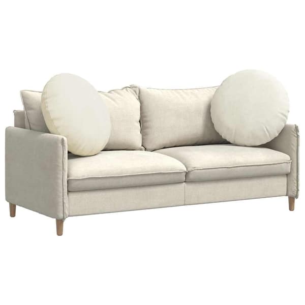 Sittkuddar 2 pcs Kräm Ø60 x 21 cm Sammet