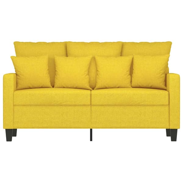 2-sitssoffa ljusggul 120 cm tyg
