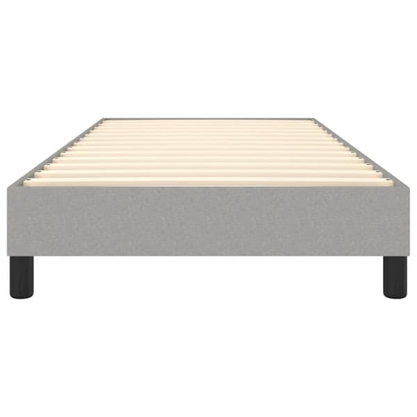 Boxspring-sängram ljusgrå 100x200 cm tyg