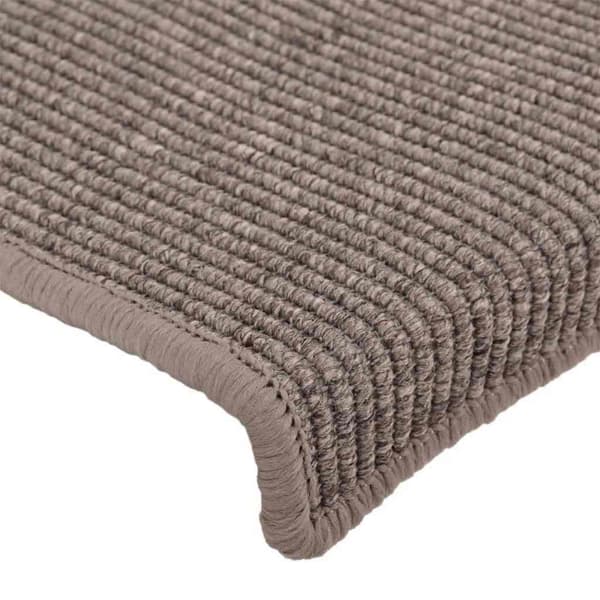 Trappmattor 15 st 65x21x4 cm mörkbeige rektangulär kant