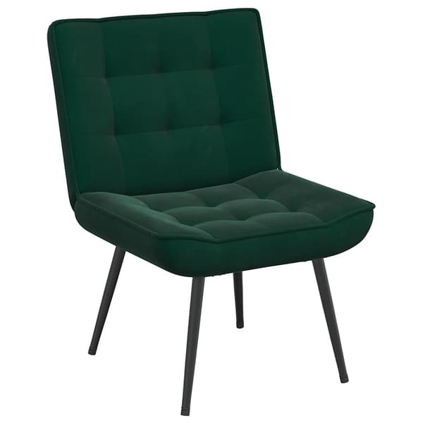 Vilstol mörkgrön 64x74x84 cm sammet