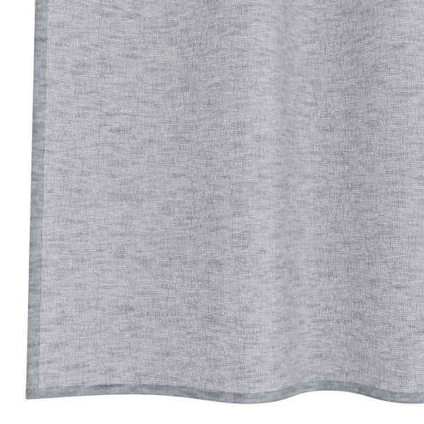 Voile Gardin 2 st Mörkgrå 225 x 140 cm Polyester