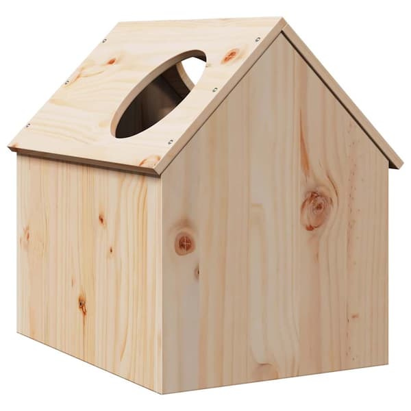 Katthus 41x50x50 cm massiv furu