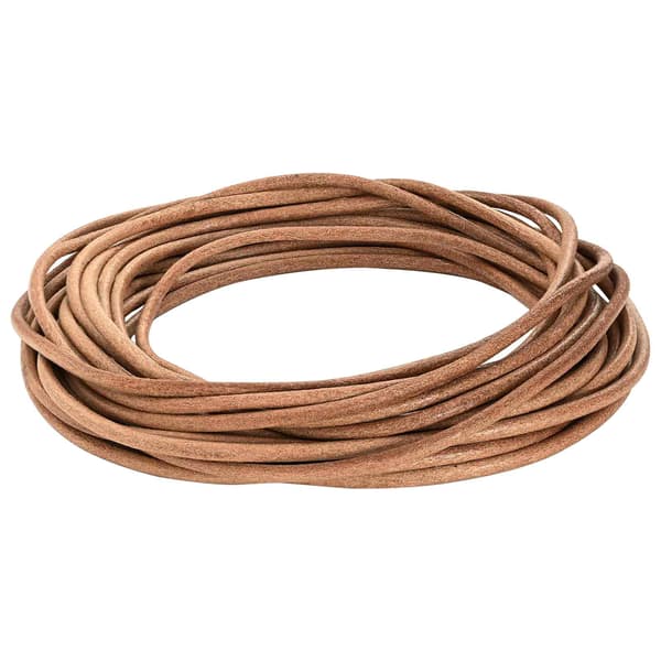 Läder Snöre Brun Ø4 mm x 10 m Skinn