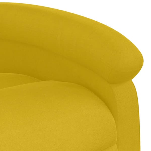 Reclinerfåtölj gul sammet