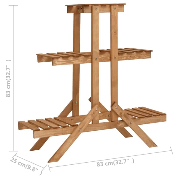 Växtställ 83x25x83 cm granträ