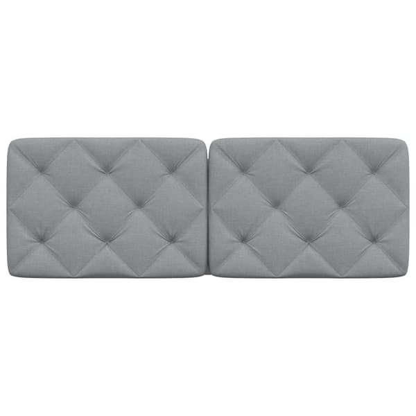 Headboard Cushion Light Grey 120 cm Fabric