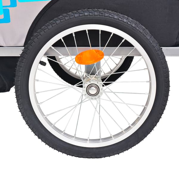 Cykelvagn grå och blå 30 kg