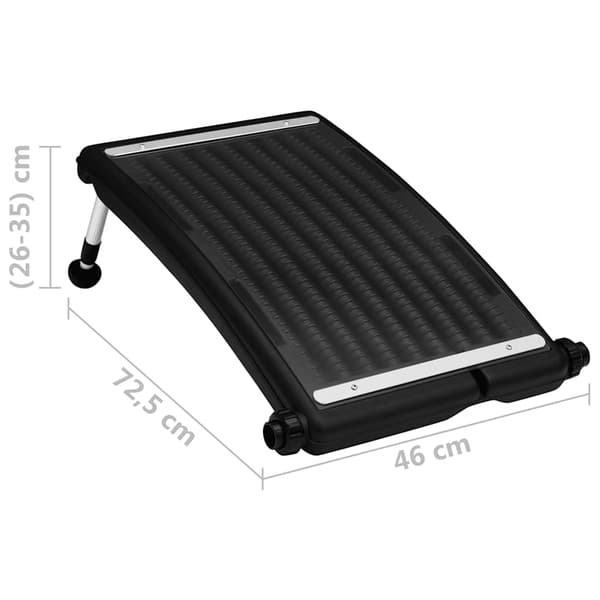 Välvd solpanel för pool 3 st 72,5x46 cm