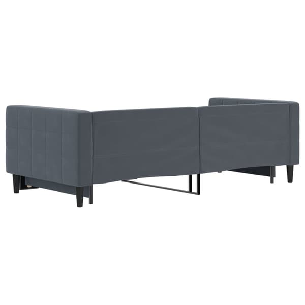 Dagbädd utdragbar mörkgrå 90x200 cm sammet