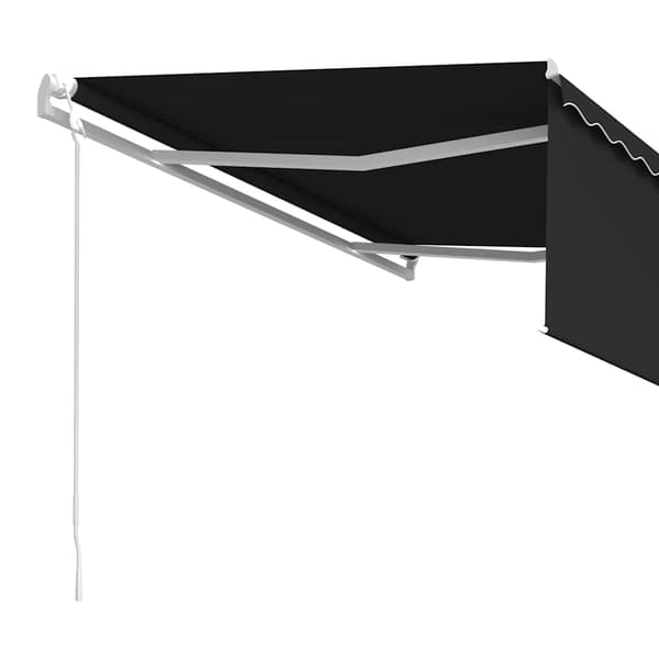 Automatisk markis med rullgardin 4x3m antracit