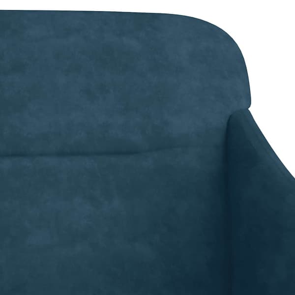 VidaXL Bänk blå 110x76x80 cm sammet