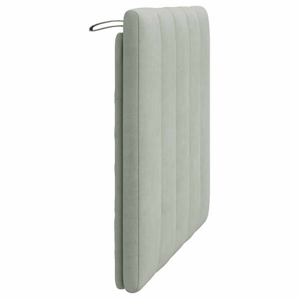 Headboard Cushion "Hanko" Light Grey 90 cm Velvet