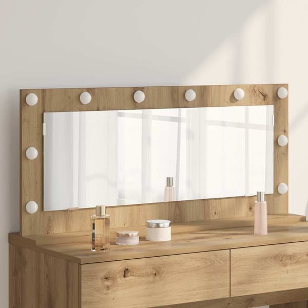 Smink Spegel Artisan Ek 100 x 45 x 18 cm Rektangulär
