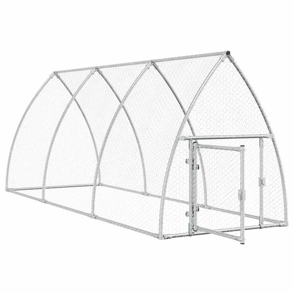 Hönsbur silver 300x105x120 cm galvaniserat stål